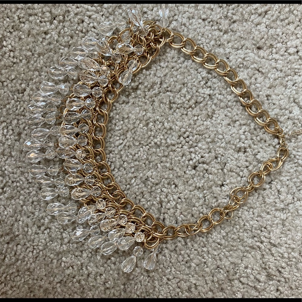 Statement Gold necklace with Gems